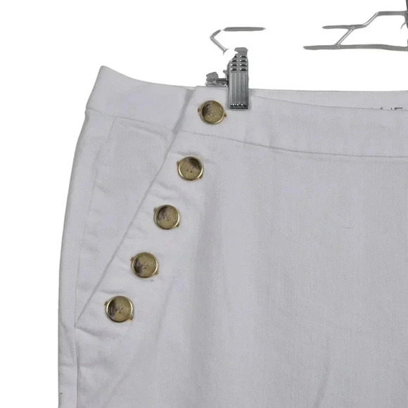 NWT Lane Bryant Flare Wide Leg Sailor Pants High Waist White Size 20 - Picture 5 of 12